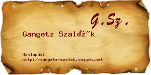 Gangetz Szalók névjegykártya